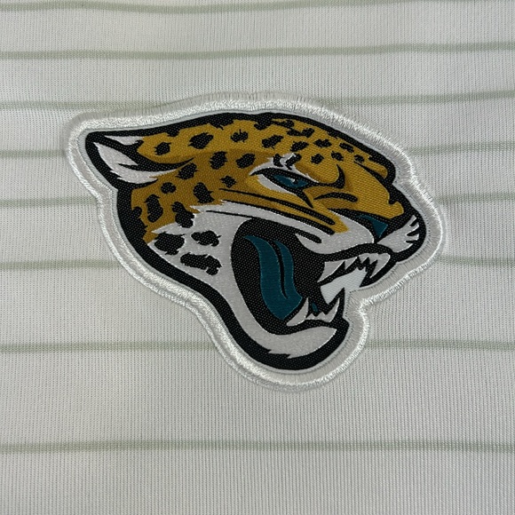 Jacksonville Jaguars Nike NFL On Field Dri-Fit Polo Men's White/Striped - Picture 2 of 12